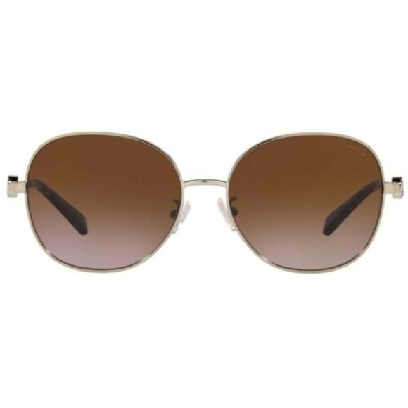 Coach Light Gold Frame Brown Gradient Lens Sunglasses - Picture 5 of 7